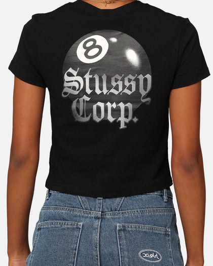 Stüssy Women's 8 Ball Corp Relaxed T-Shirt Black