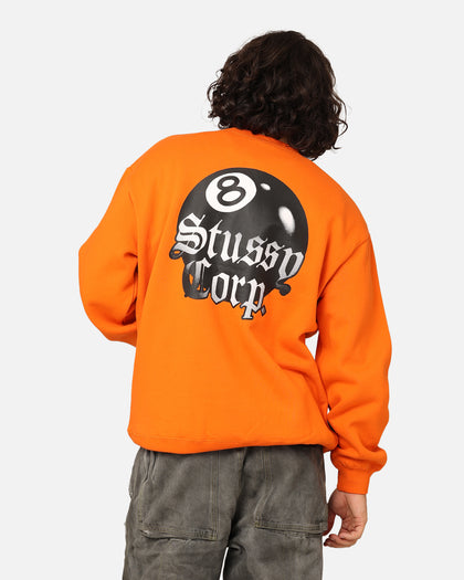 Stüssy 8 Ball Corp Fleece Crewneck Coral