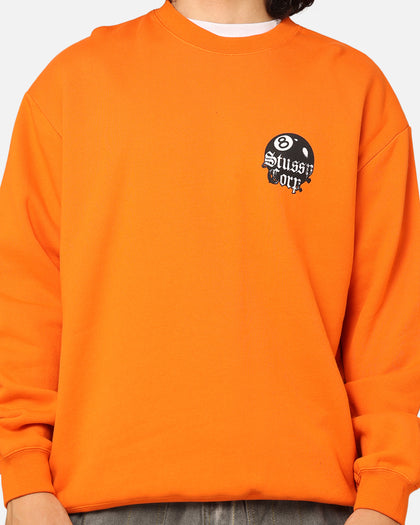 Stüssy 8 Ball Corp Fleece Crewneck Coral