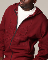 Saint Morta Hellfire Zip Hoodie Lava