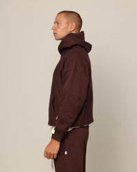 Carré Blanc Oversized Hoodie Brown