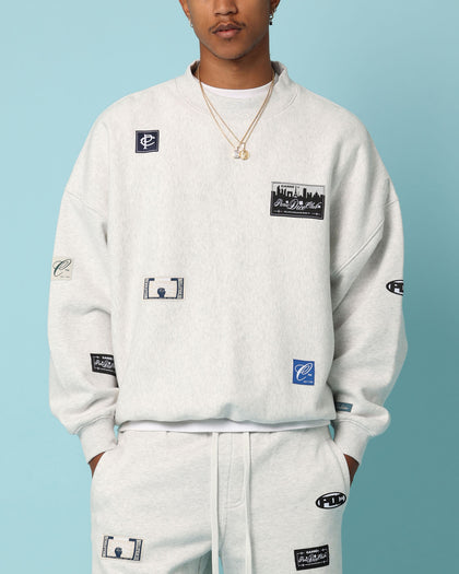 Carré Patchwork Oversized Crewneck Grey Marle