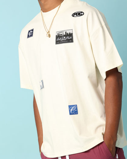 Carré Patchwork Oversized T-Shirt Off White