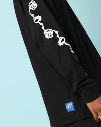 Carré Rosebowl Oversized Long Sleeve T-Shirt Black