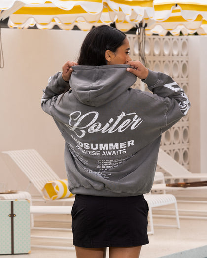 Loiter Midsummer Vintage Hoodie Charcoal