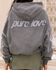 Loiter Pure Love Vintage Hoodie Charcoal