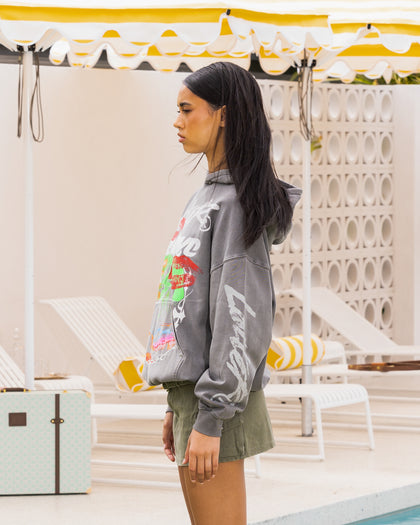 Loiter Pure Love Vintage Hoodie Charcoal