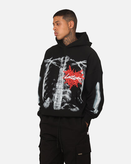 Loiter Ribcage Vintage Hoodie Black