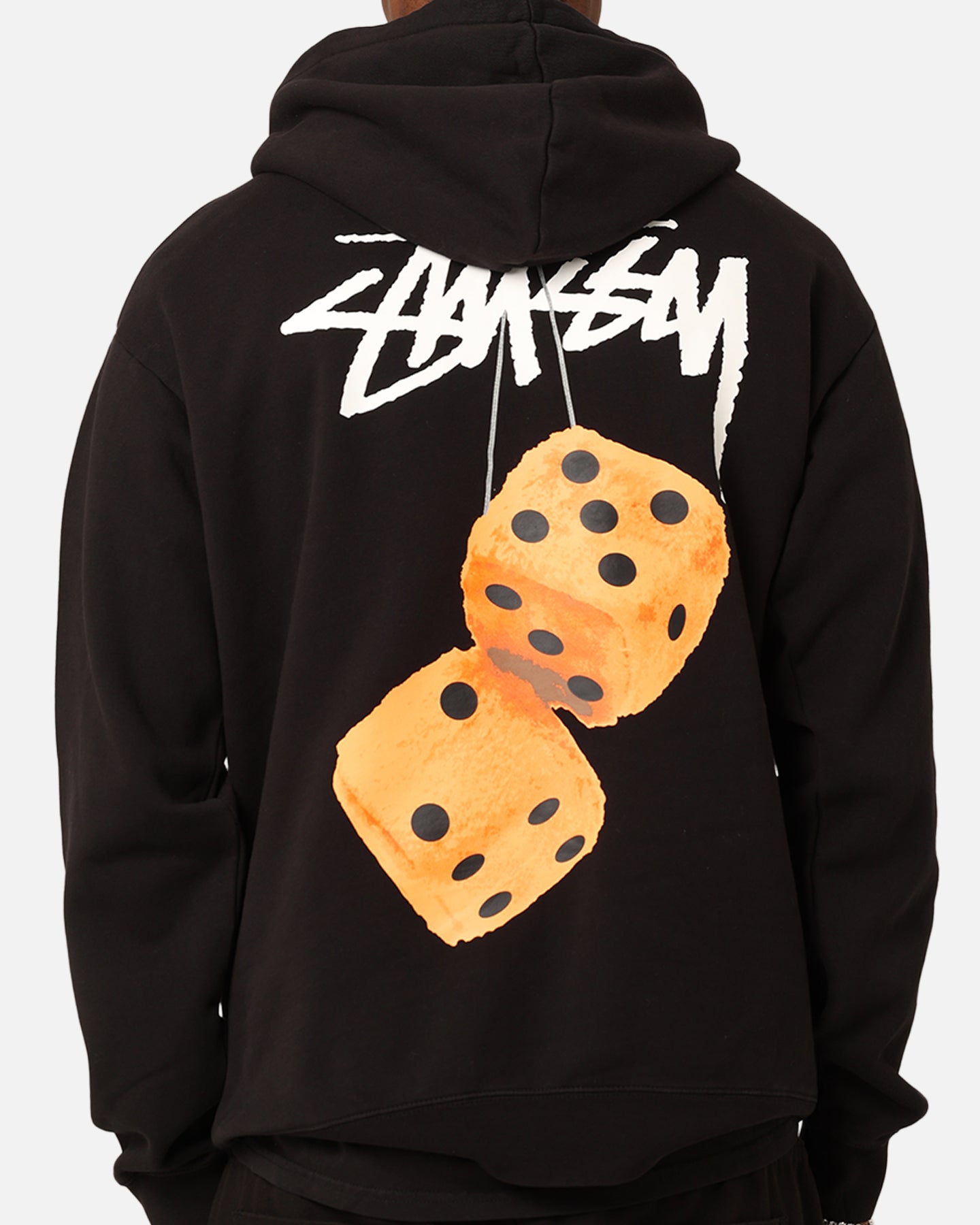 Stüssy Fuzzy Dice Fleece Hoodie Pigment Black | Culture Kings NZ