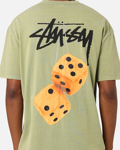 Stüssy Fuzzy Dice T-Shirt Pigment Artichoke