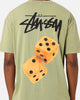 Stüssy Fuzzy Dice T-Shirt Pigment Artichoke