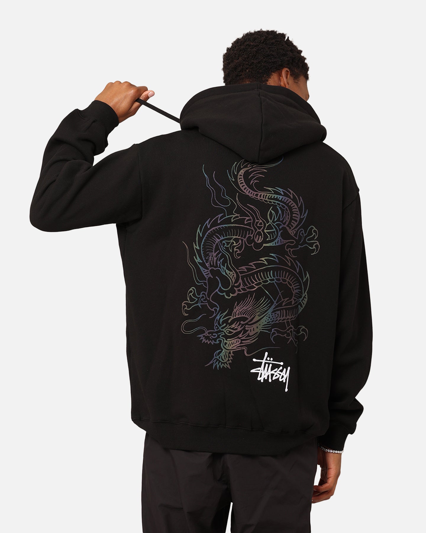 Stüssy UV Dragon Hoodie Pigment Black | Culture Kings NZ