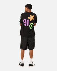 X-Large Flower And Peace T-Shirt Black