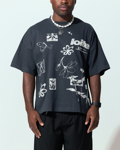 Loiter Flowerbed Box T-Shirt Charcoal