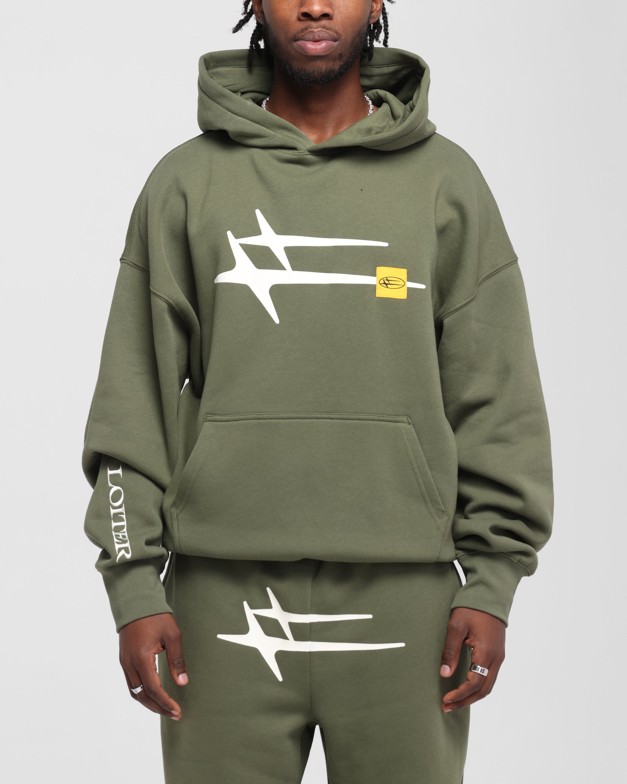 Loiter Hybrid Premium Hoodie Olive | Culture Kings NZ