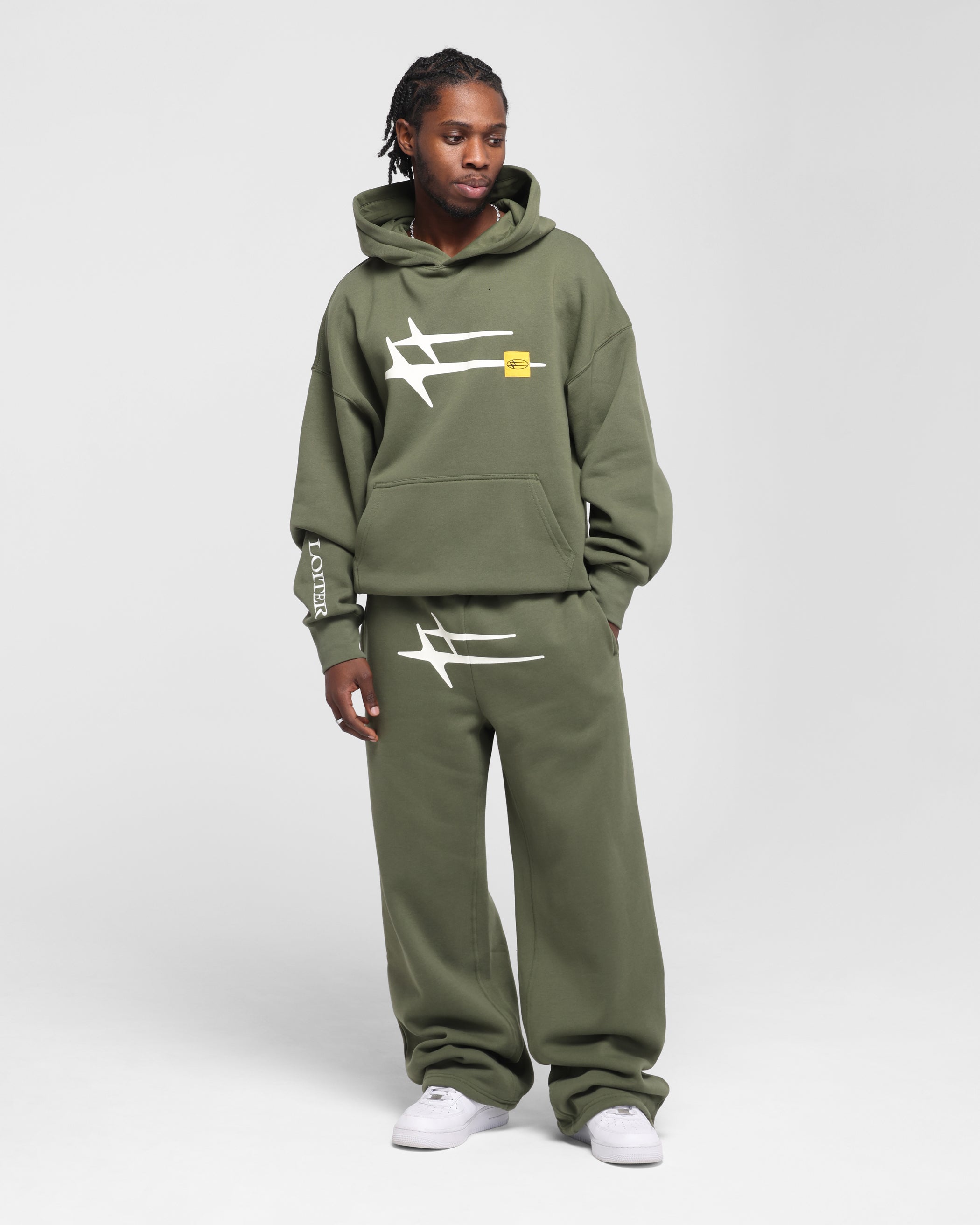 Loiter Hybrid Premium Hoodie Olive | Culture Kings NZ