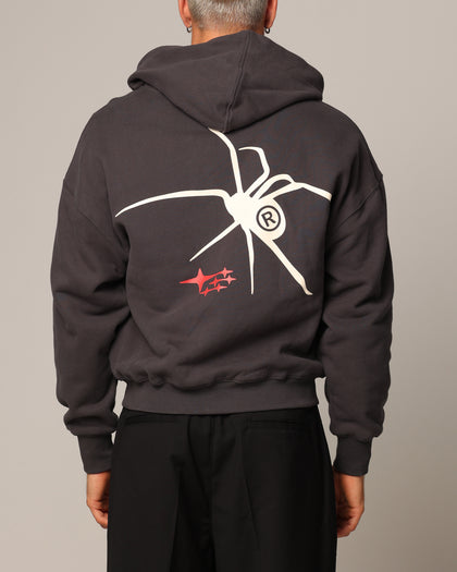 Loiter Spider Zip Hoodie Charcoal