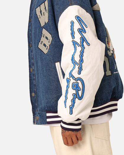 American Thrift X Warner Bros. 100 Years Varsity Jacket Blue/Cream
