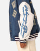 American Thrift X Warner Bros. 100 Years Varsity Jacket Blue/Cream
