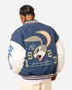 American Thrift X Warner Bros. 100 Years Varsity Jacket Blue/Cream