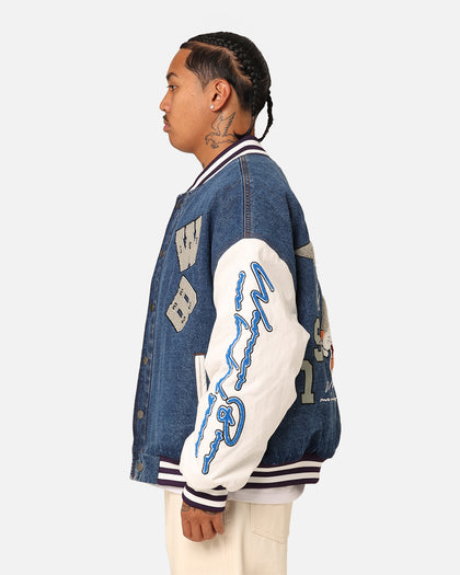 American Thrift X Warner Bros. 100 Years Varsity Jacket Blue/Cream