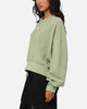 Nike Women's Sportswear Plush Mod Cropped Crewneck Oil Green/Sail