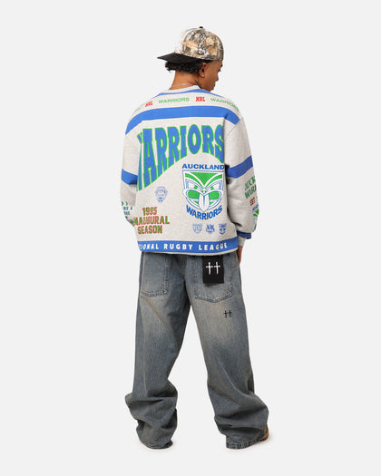 Mitchell & Ness New Zealand Warriors Team Crewneck Grey Marle