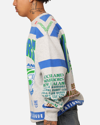 Mitchell & Ness New Zealand Warriors Team Crewneck Grey Marle