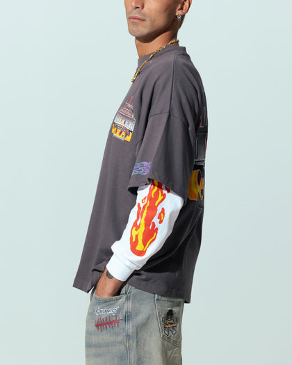 Loiter Motor Box T-Shirt Charcoal