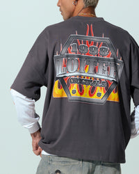 Loiter Motor Box T-Shirt Charcoal