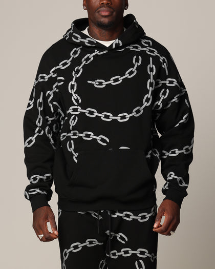 Saint Morta Chain Hoodie Black/Black