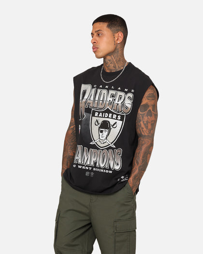 Mitchell & Ness Oakland Raiders Vintage Muscle T-Shirt Faded Black