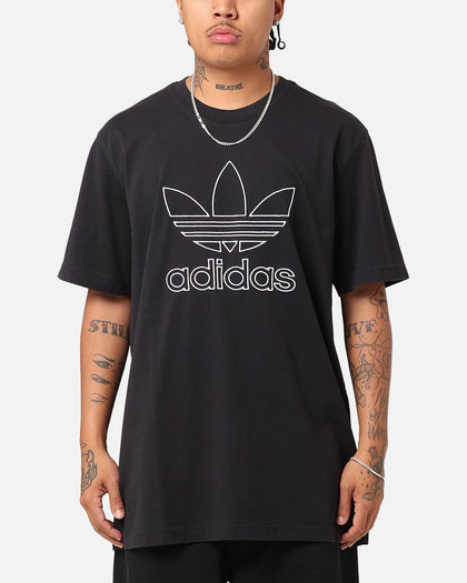 Adidas Outline Trefoil T-Shirt Black