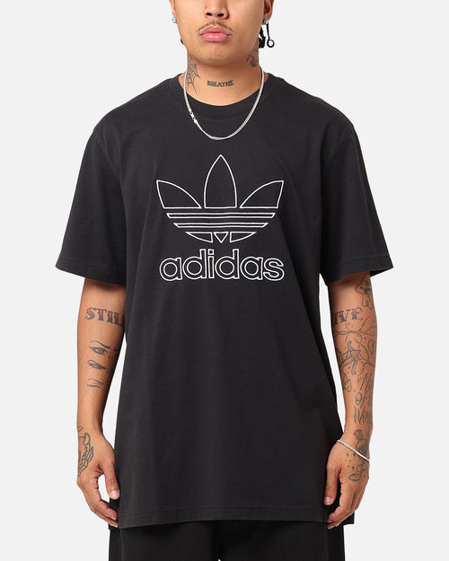 Adidas Outline Trefoil T-Shirt Black