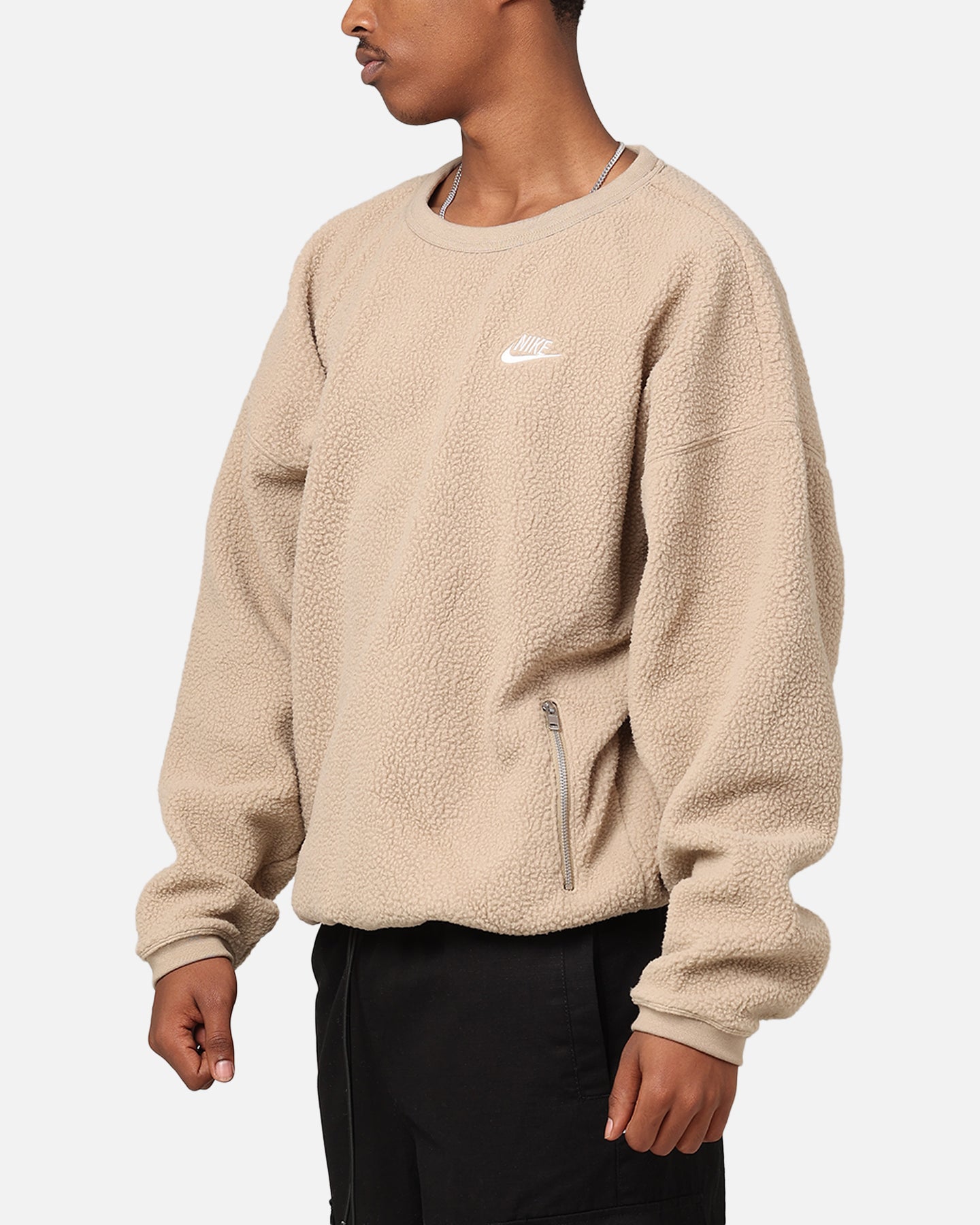 nike crew neck beige