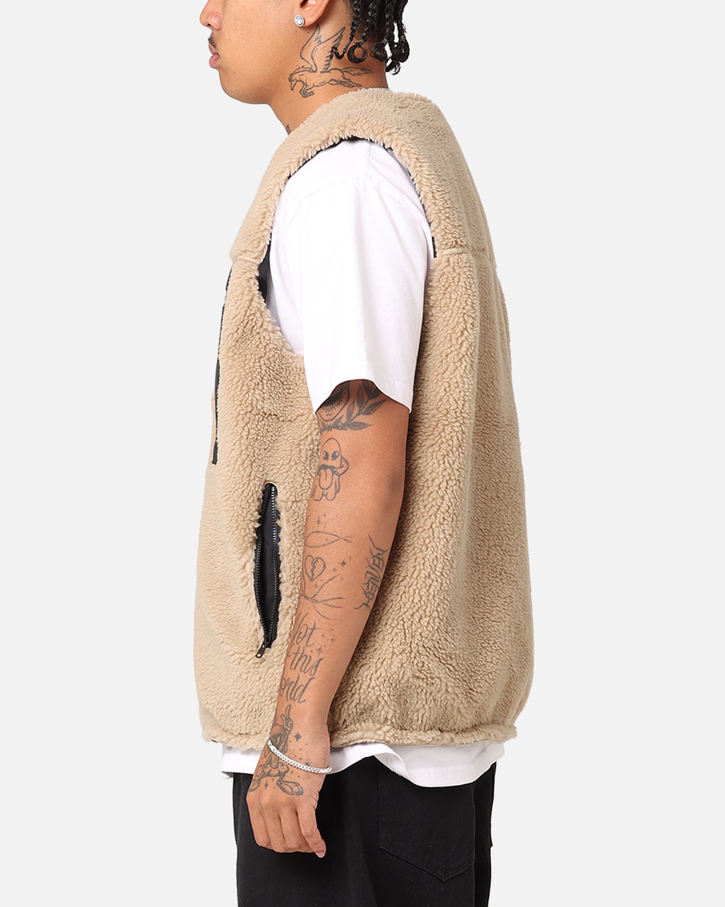Nike Sportswear Sherpa Reversible Vest Khaki/Black | Culture Kings NZ