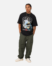 Mitchell & Ness Las Vegas Raiders Vintage Helmet T-Shirt Faded Black