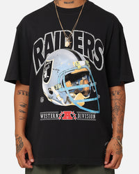Mitchell & Ness Las Vegas Raiders Vintage Helmet T-Shirt Faded Black