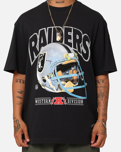 Mitchell & Ness Las Vegas Raiders Vintage Helmet T-Shirt Faded Black