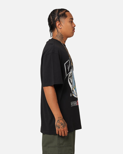 Mitchell & Ness Las Vegas Raiders Vintage Helmet T-Shirt Faded Black