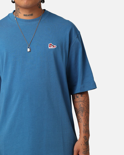 Jordan Brand Sneaker Patch Crewneck T-Shirt Industrial Blue