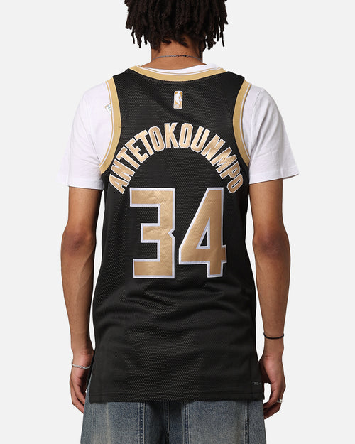 Nike Giannis Antetokounmpo Milwaukee Bucks Dri-FIT 2024 Select Series Jersey Black/Gold