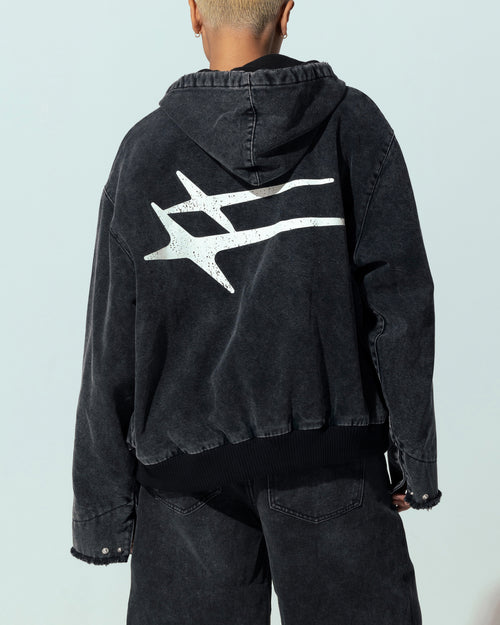 Loiter Workwear Zip Jacket Vintage Black