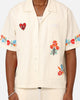 Loiter Oasis Embroidered Button Up Shirt Ecru