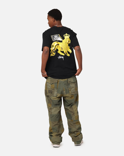 Stussy Gold Lion T-Shirt Black