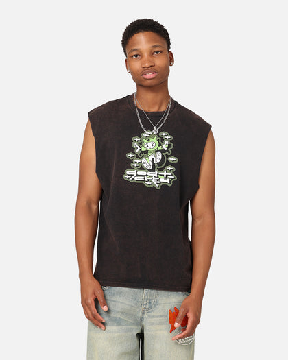 Goat Crew Y2K Ninja Vintage Muscle T-Shirt Black Wash