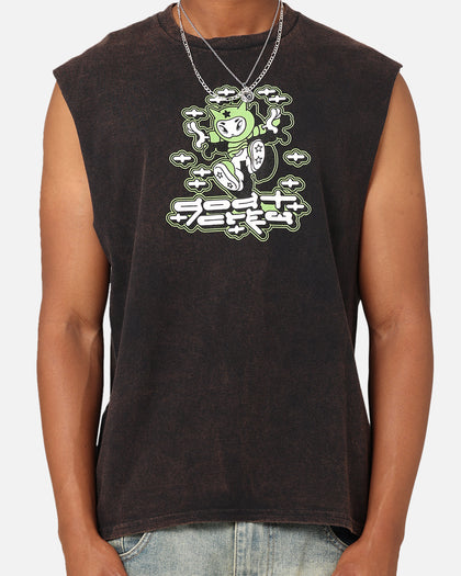 Goat Crew Y2K Ninja Vintage Muscle T-Shirt Black Wash