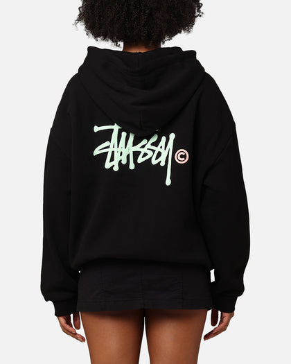 Stussy Graffiti LCB Full Zip Hoodie Pigment Black
