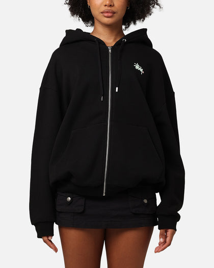 Stussy Graffiti LCB Full Zip Hoodie Pigment Black