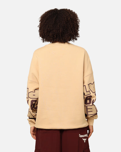 Mitchell & Ness Women's Chicago Bulls League Crewneck Warm Sand